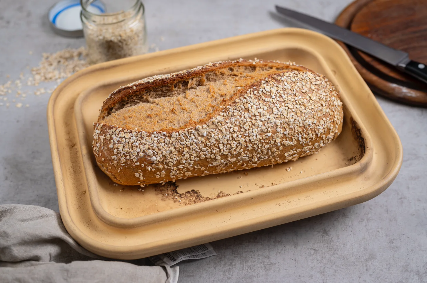 Haferflocken Brot mit Buttermilch Rezept | Einfach & Lecker