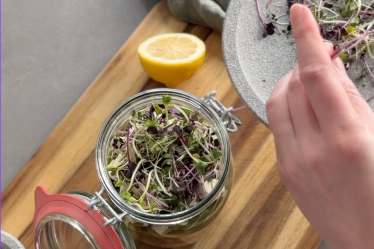 Schichtsalat mit Microgreens Rezept | Einfach & Lecker