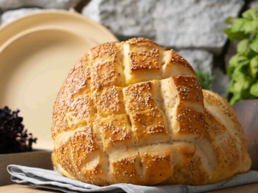 Frisches und fluffiges Fladenbrot