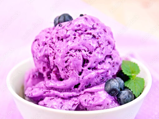 Cremiger Frozen-Wildheidelbeer-Joghurt
