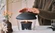 Indoor Waxburner CeraLava with Thermal Cover CeraFlam Anthracite