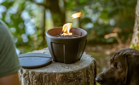 Camping Waxburner CeraLava with Lid