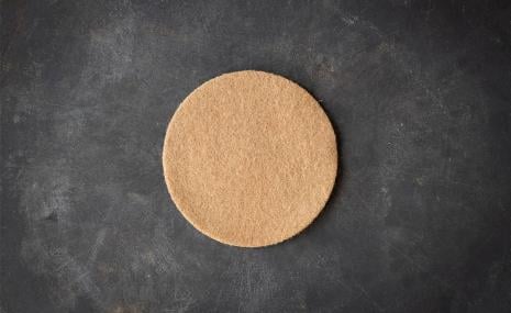 Untersetzer Wolle 13 cm karamell