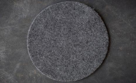 Wool mat 30 cm anthracite