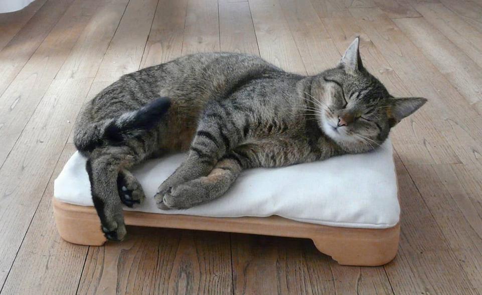 Minkas-Kachelofen - das elektrisch beheizte Katzenbett