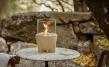 Outdoor Waxburner CeraNatur with Glass Hood