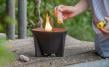 Schmelzfeuer Outdoor CeraLava mit Lichtglas-Aufsatz
