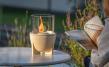 Outdoor Waxburner CeraNatur with Glass Hood