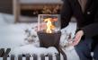 Schmelzfeuer Outdoor CeraLava mit Lichtglas-Aufsatz
