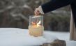 Outdoor Waxburner CeraNatur with Glass Hood