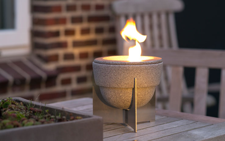Schmelzfeuer Outdoor L Granicium® mit Deckel DENK